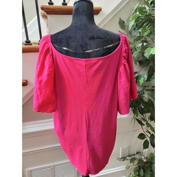 Ava & Viv Womens Pink Solid Cotton Short Sleeve Scoop Neck Top Blouse Size 4X - Picture 6 of 11